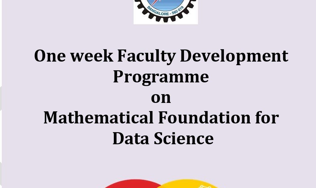 One-week Faculty Development Programme on Mathematical Foundation for Data Science, Application deadline: 14 May, 2023